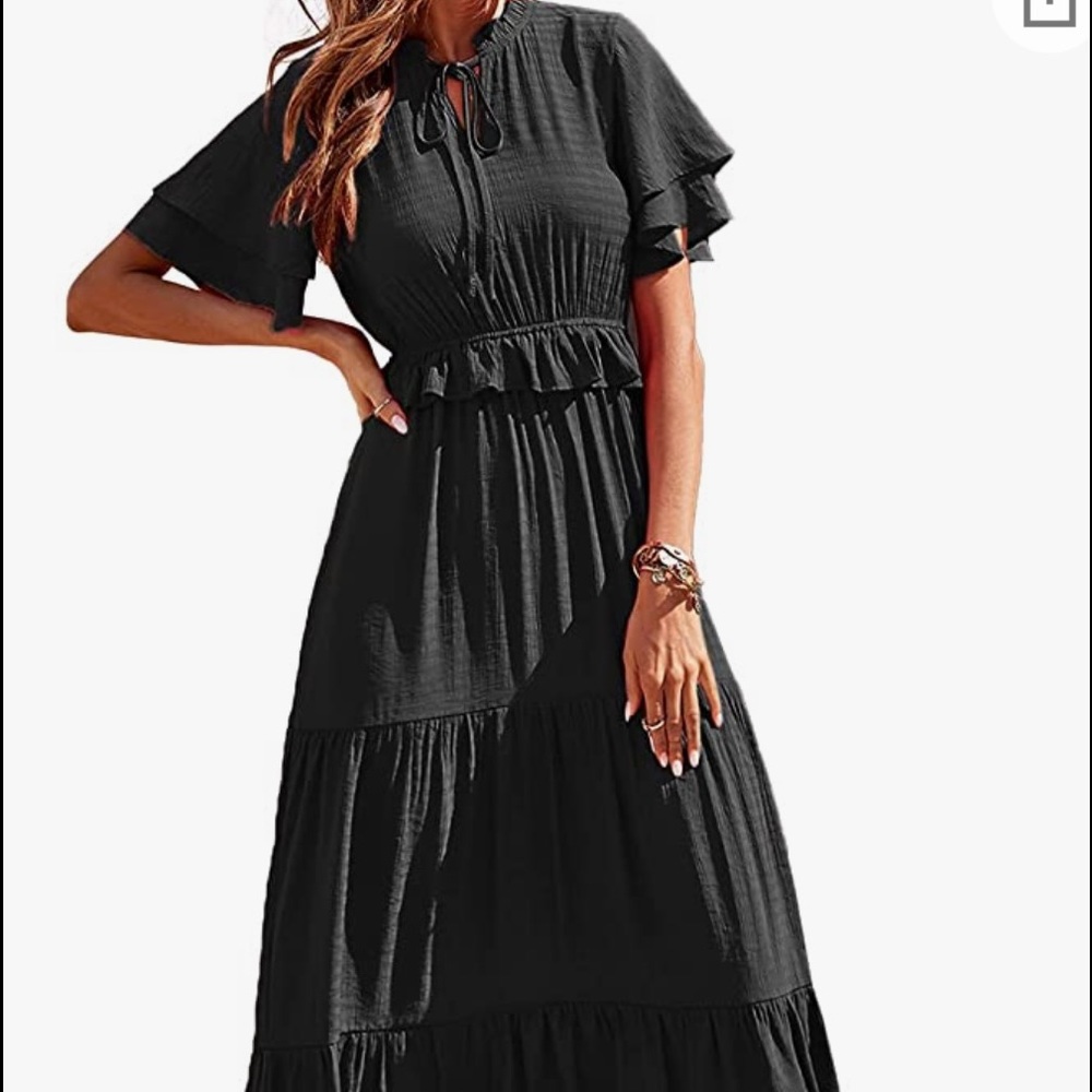 Black XL Ruffle Dress